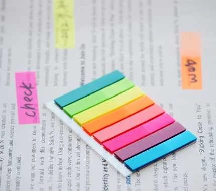 Stickxb4N Plastikiniai žymekliai Stick´N 21401, 45x8mm, 8 neoninės spalvos po 20 vnt., blisteryje