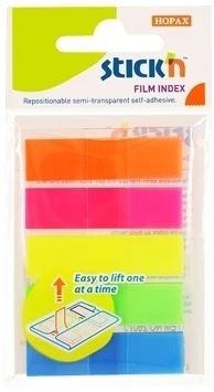 Stickxb4N Plastikiniai žymekliai StickN 26070, 45×12,5mm, 5x20L, įvairių spalvų, blisteryje