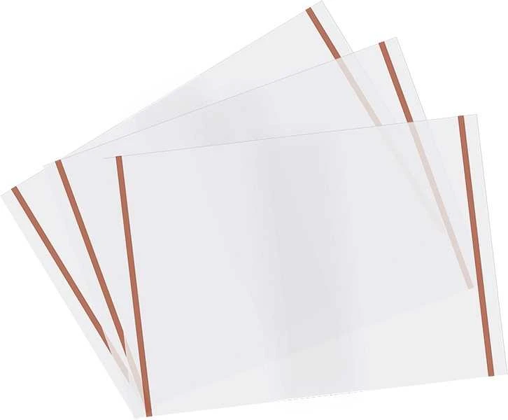 Panta Plast Plastikinis aplankalas A5 formato, 46x25cm, skaidrus, su lipnia juostele, karpomas