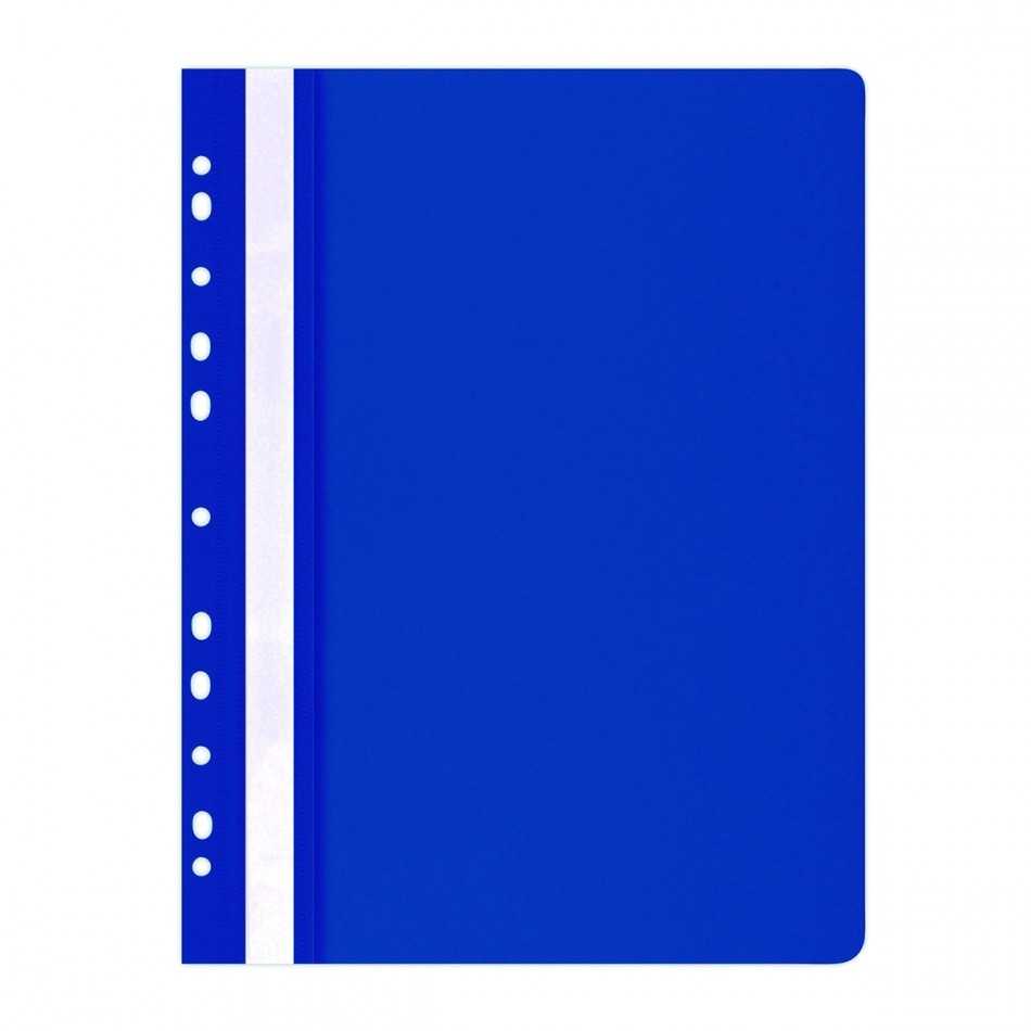 Office Products Plastikinis segtuvėlis, A4, su universalia perforacija, mėlynos spalvos