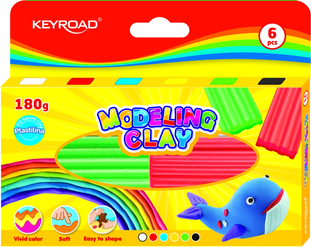 Plastilinas Keyroad, 6 spalvų
