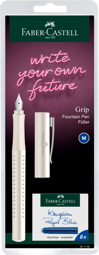 Plunksnakotis Faber-Castell Grip 2010 0.7mm M, matinis įvairių spalvų, blisteryje