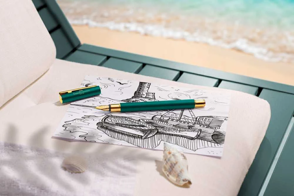 Plunksnakotis Faber-Castell Neo Slim auksinis rainforest, M
