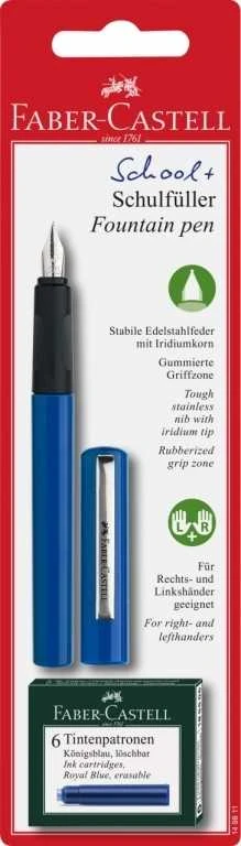 Plunksnakotis Faber-Castell School+, mėlynos spalvos korpusas, blisteryje