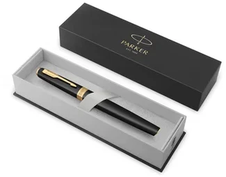 Plunksnakotis Parker Meridian Juodas GT, matinis, M storio plunksna