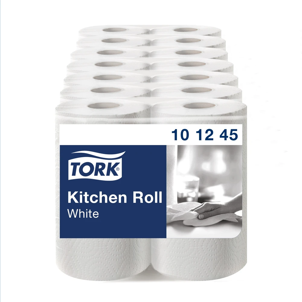 Popieriniai rankšluosčiai Tork Kitchen Roll, 2 sluoksniai, 101245, baltos spalvos, 2 vnt