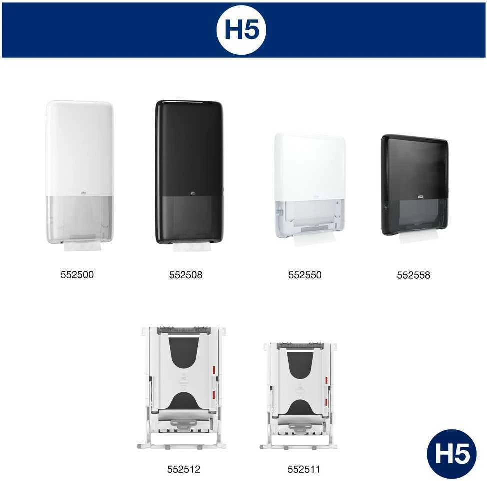 Popieriniai rankšluosčiai Tork PeakServe Continuous H5 (100585), 1 sluoksnio, baltos spalvos, lapeliais