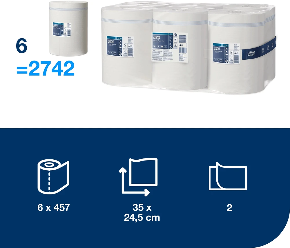 Rankšluostis Popieriniai rankšluosčiai TORK ADVANCED 420, M2 101250, 2 sl., 24,5 cm x 160 m, balta sp.