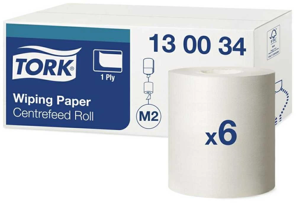 Popieriniai rankšluosčiai Tork Wiping Centerfeed M2 (130034), 1 sluoksnis, baltos spalvos, 165 m