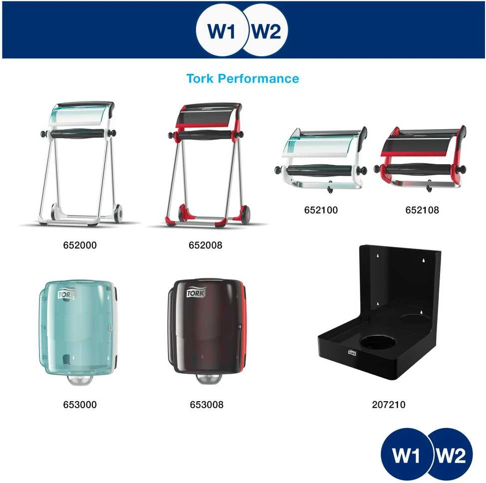 Pramoninis popierius TORK Advanced 420 W1/W2,130052, 2 sl., 23.5 cm x 255 m, mėlyna sp.