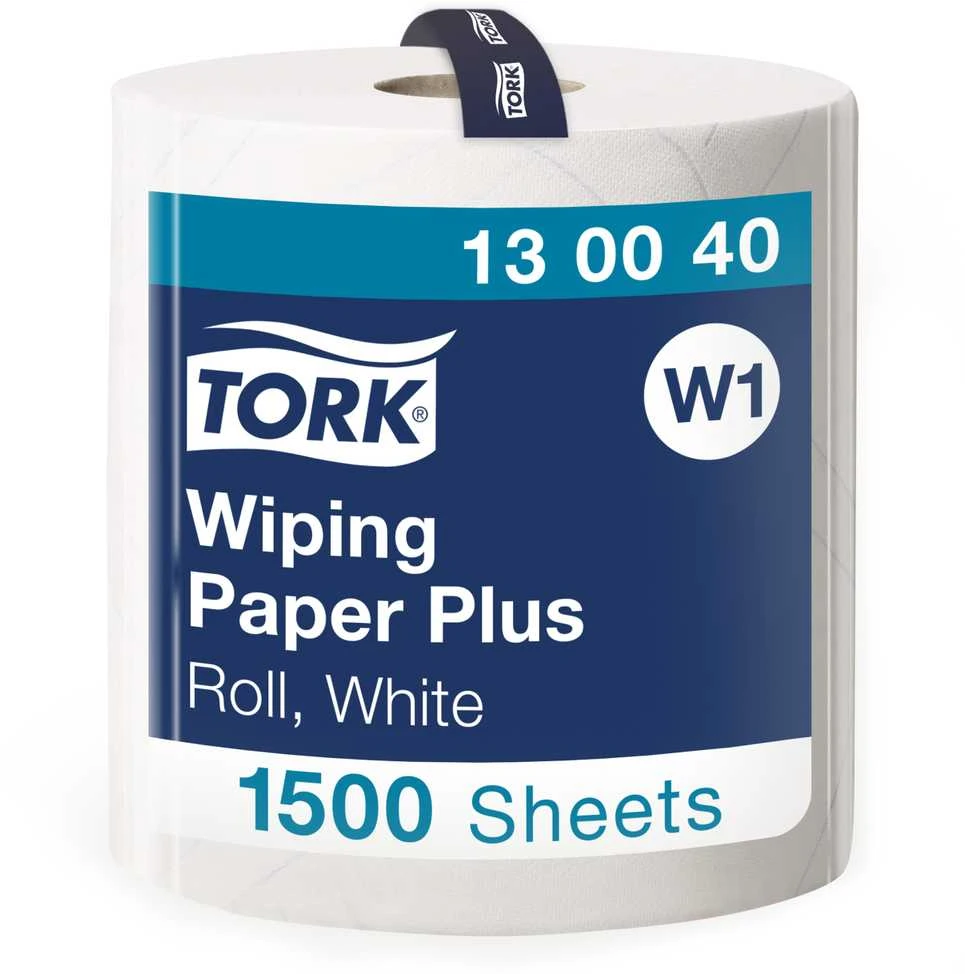Pramoninis popierius Tork Wiper Plus Advanced W1, 130040, 2 sluoksniai, baltos spalvos, 510m