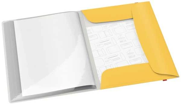 Pristatymo aplankas Leitz Cosy Mobile su 20 įmaučių, A4, šiltai geltonos spalvos.