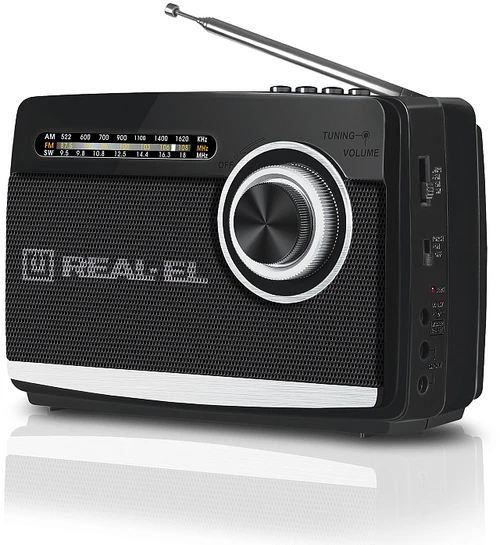 Radijas REAL-EL X-510 juodos spalvos