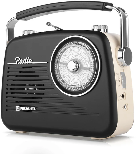 Radijas REAL-EL X-540 juodos spalvos