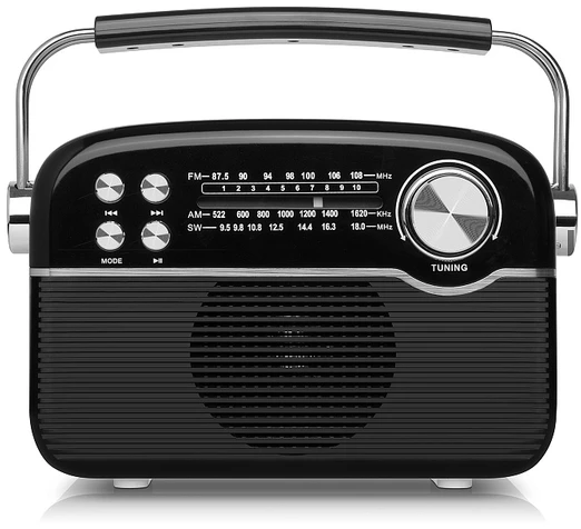 Radijas REAL-EL X-545 juodos spalvos