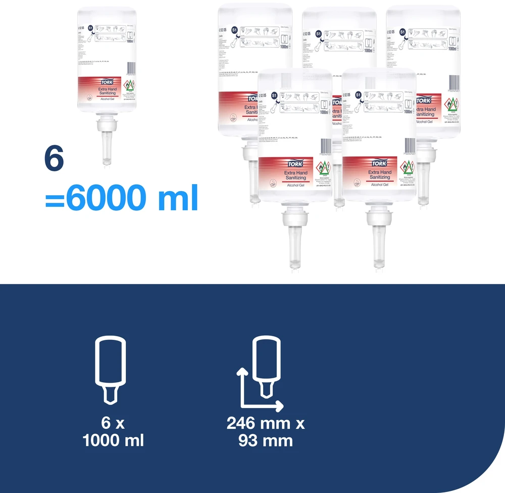 Rankų dezinfekantas Tork Extral S1 (420205), 1l