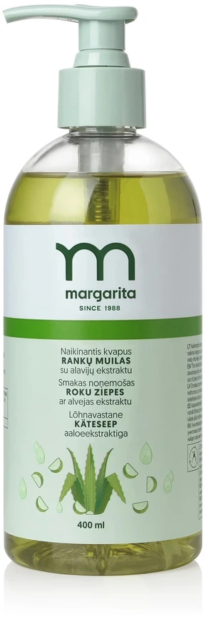 MARGARITA Naikinantis kvapus rankų muilas su alavijų ekstraktu 400ml
