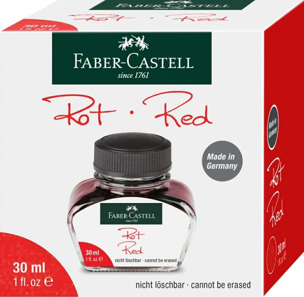 Rašalas Faber-Castell, 30ml,raudonos spalvos