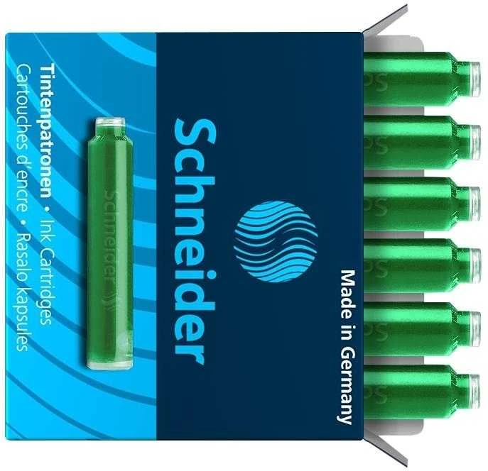 Schneder Rašalo kapsulės, Schneider, 6 vnt., trumpos, žalios sp.