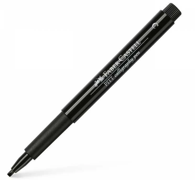 Rašiklis dailyraščiui Faber-Castell 2.0mm, juodos spalvos