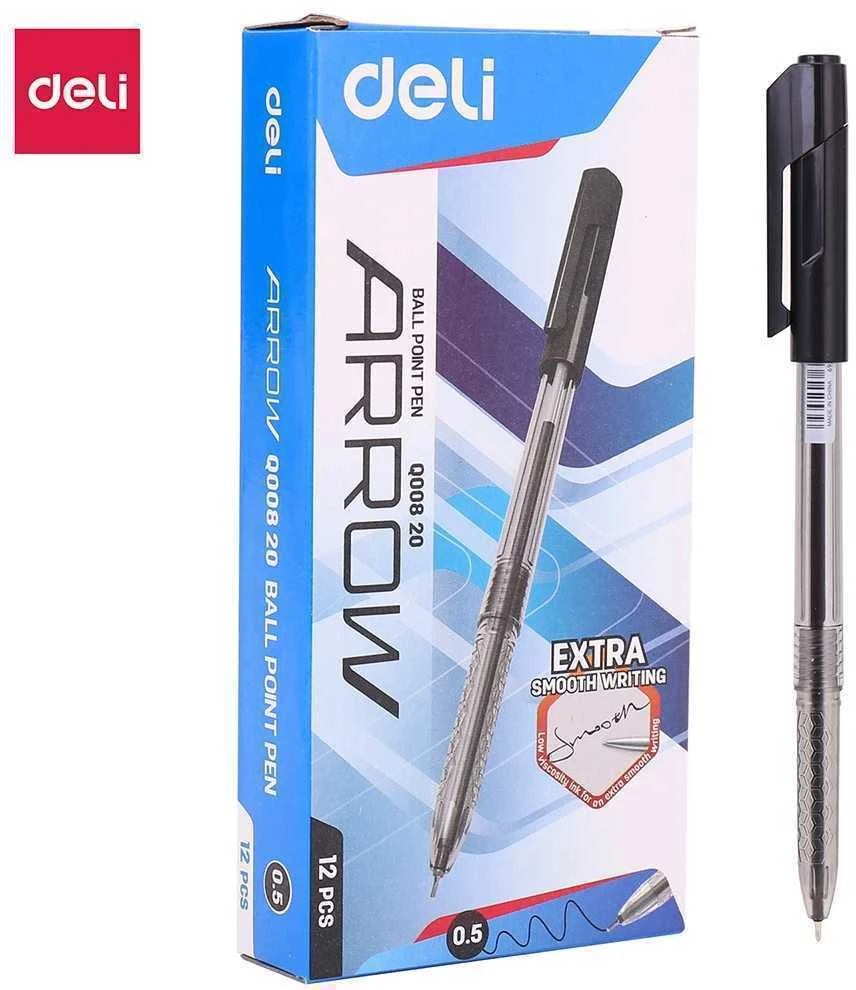 Rašiklis Deli Q00820 0.5 mm juodas