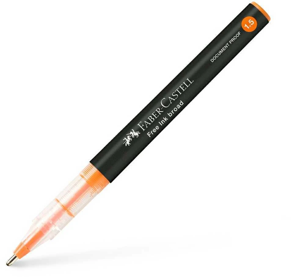 Rašiklis Faber-Castell, 1.5mm, oranžinės spalvos