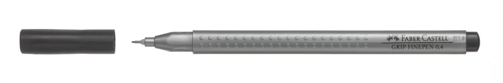 Rašiklis Faber-Castell Grip 0.4mm Finepen, juodas