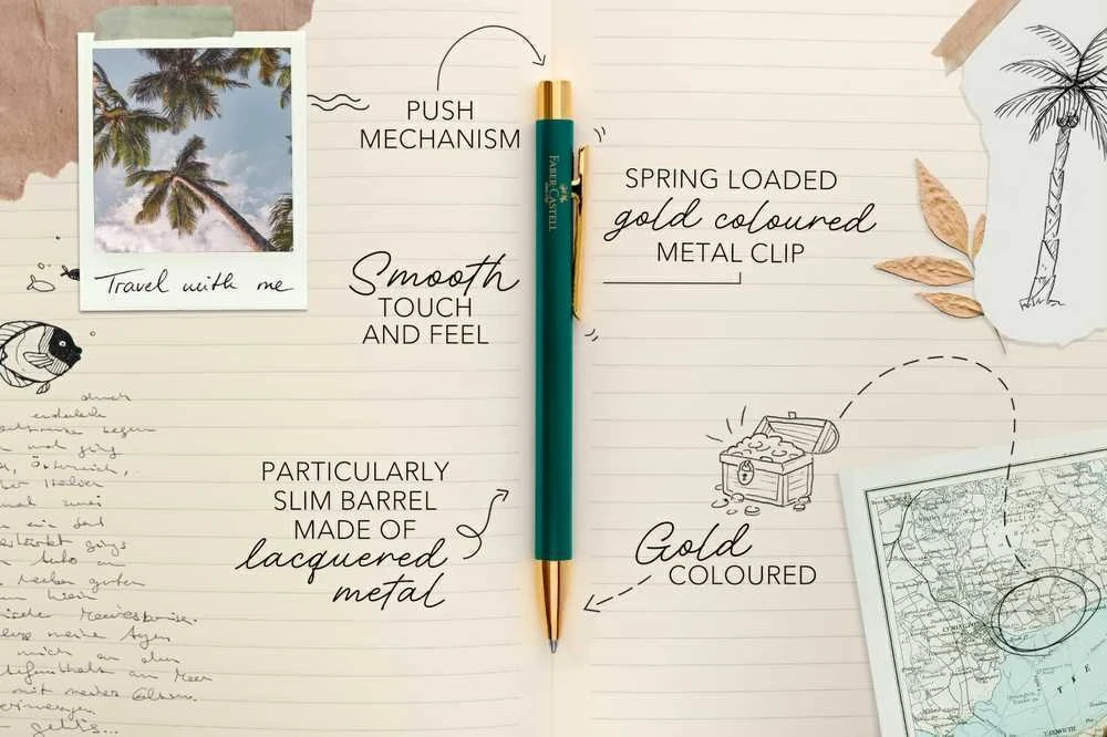 Rašiklis Faber-Castell Neo Slim auksinis rainforest