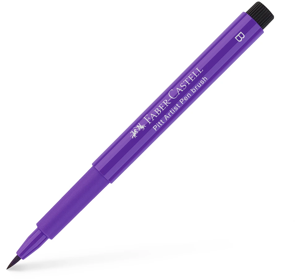 Rašiklis piešimui Faber-Castell PITT Artist Pen B, teptukinis, #136 Violetinė Violet