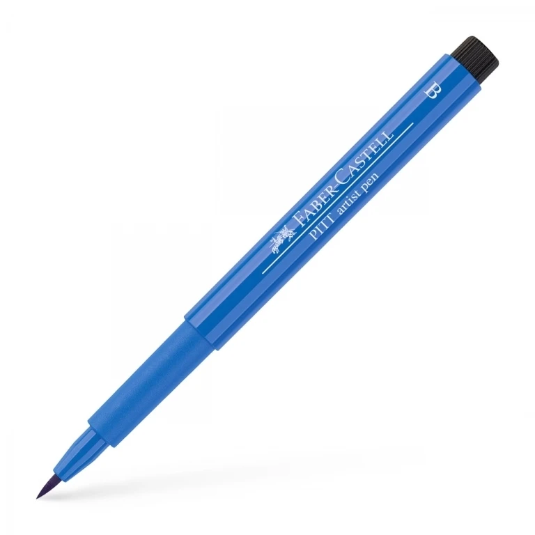 Rašiklis piešimui Faber-Castell PITT Artist Pen B, teptukinis, #143 Cobalt Mėlyna