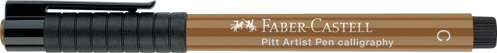 Rašiklis piešimui Faber-Castell PITT Artist Pen C, kaligrafinis, #180 Raw Umber