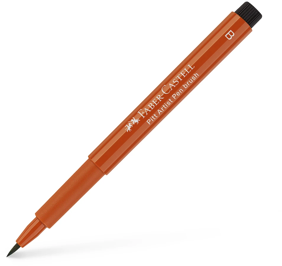 Rašiklis piešimui Faber-Castell PITT Artist Pen B, teptukinis, #188 Sanguine