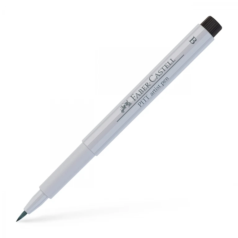 Rašiklis piešimui Faber-Castell PITT Artist Pen B, teptukinis, #230 Cold Pilkas