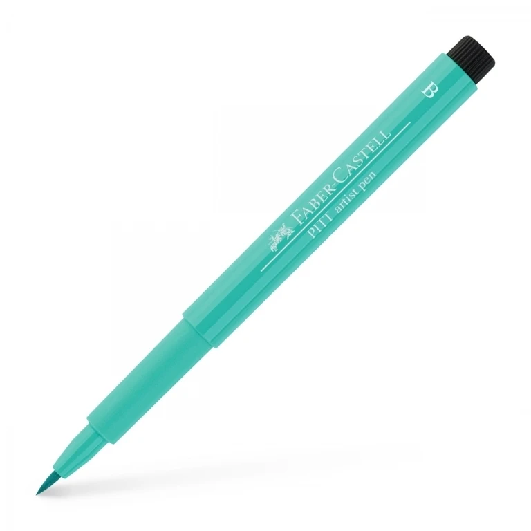 Rašiklis piešimui Faber-Castell PITT Artist Pen B, teptukinis, #161 Phtalo Žalias