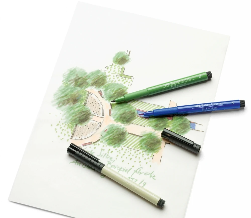 Rašiklis piešimui Faber-Castell PITT Artist Pen, 1.5mm, #251 Sidabrinis