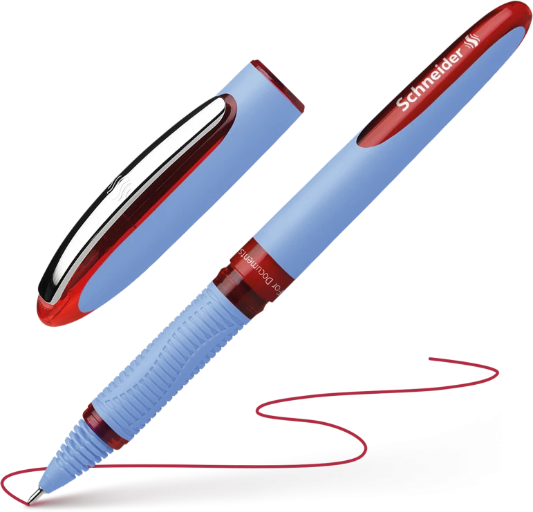 Rašiklis Schneider One Hybrid N, 0.5mm, raudonos spalvos