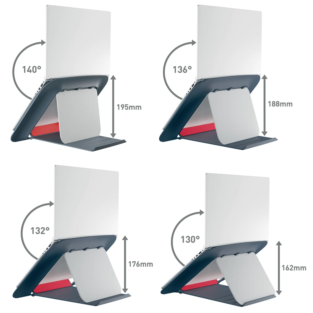 Leitz Ergo Cosy Adjustable Nešiojamas kompiuteris Stand, 80% recycled plastikas