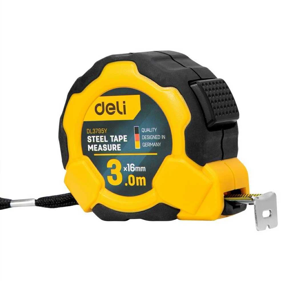 Matavimo juosta DELI 3m, magnetiniu galu