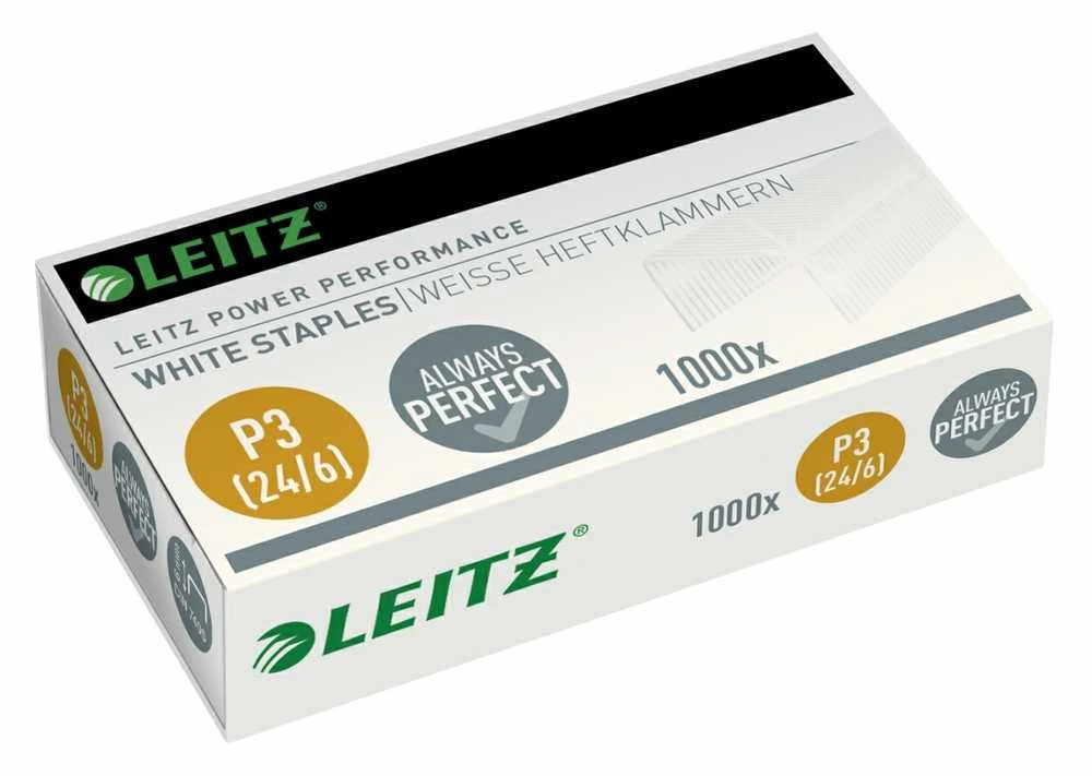 Sąsagėlės Nr.24/6 1000vnt. LEITZ P3, baltos
