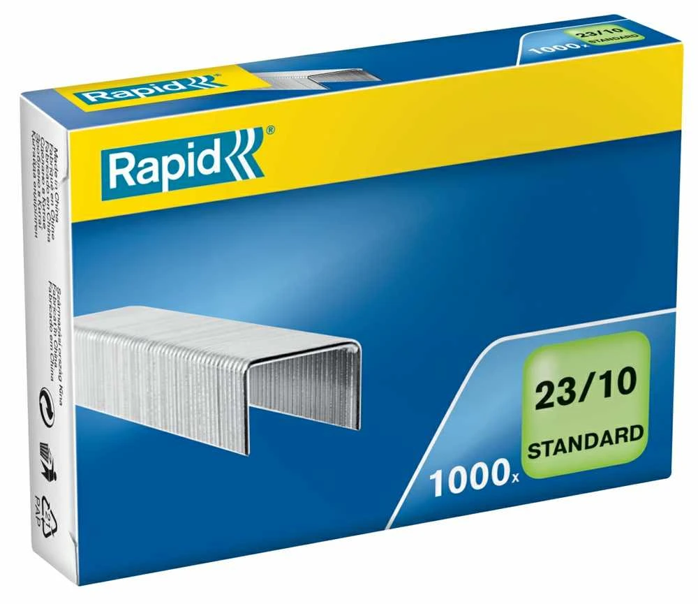 Sąsagėlės Rapid Standart 23/10, 1000 vnt. cinkuotos