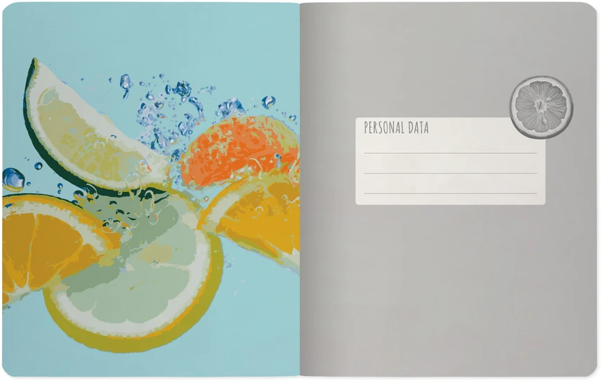Sąsiuvinis Bruno Visconti A5, Exotic Fruits.Kiwi, 5x5langeliais, 48 lapų