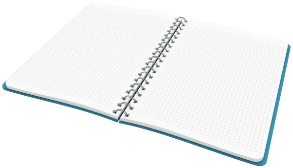 Sąsiuvinis Leitz Cosy, B5, Soft Touch viršelis, su spirale šone, langeliais, ramios mėlynos spalvos