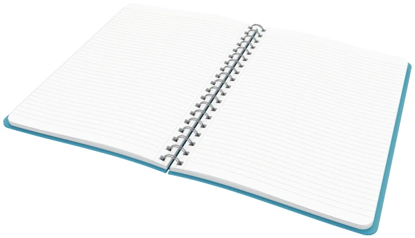 Sąsiuvinis Leitz Cosy, B5, Soft Touch viršelis, su spirale šone, linijomis, ramios mėlynos spalvos