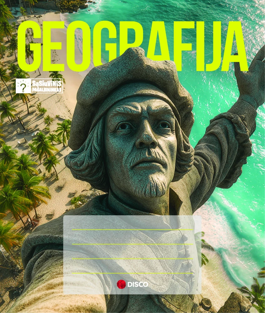Herlitz Sąsiuvinis pagalbininkas geografijai, 32 lapų, langeliais