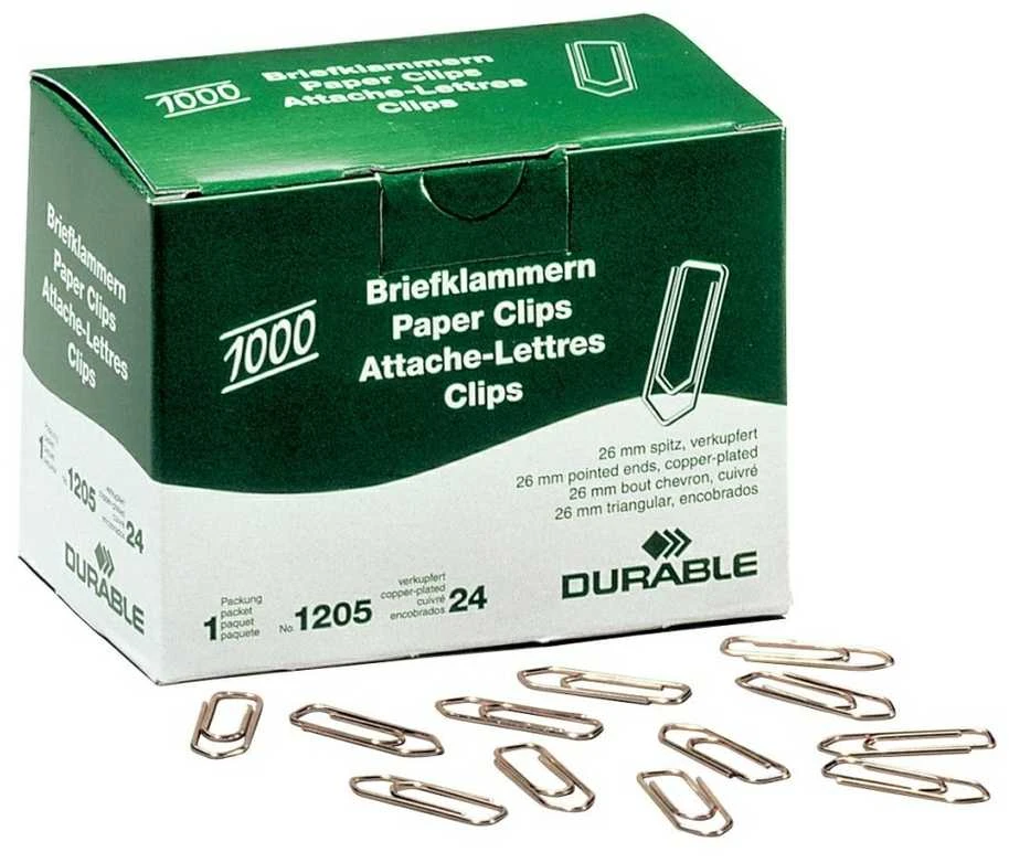 Sąvaržėlės Durable, 26mm cinkuotos 1000vnt.