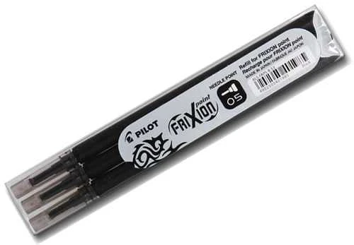 Pilot Pen Šerdelė tušinukui Pilot Frixion Point, 0.5mm, 3vnt, juodos spalvos