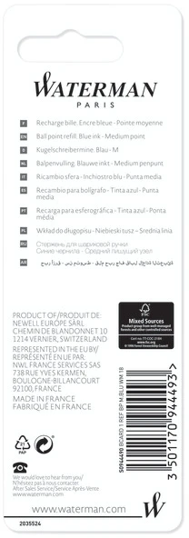 Tušinuko papildymas Waterman Standard Mėlyna (M) - S0944490