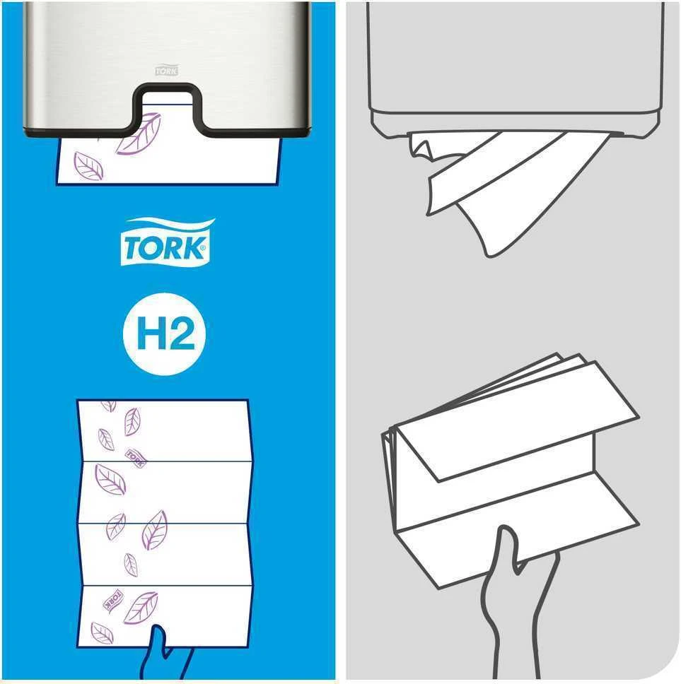 Servetėlės Tork Multifold Premium Extra Soft H2 (100297), 2 sluoksniai, baltos spalvos, 100 lapelių