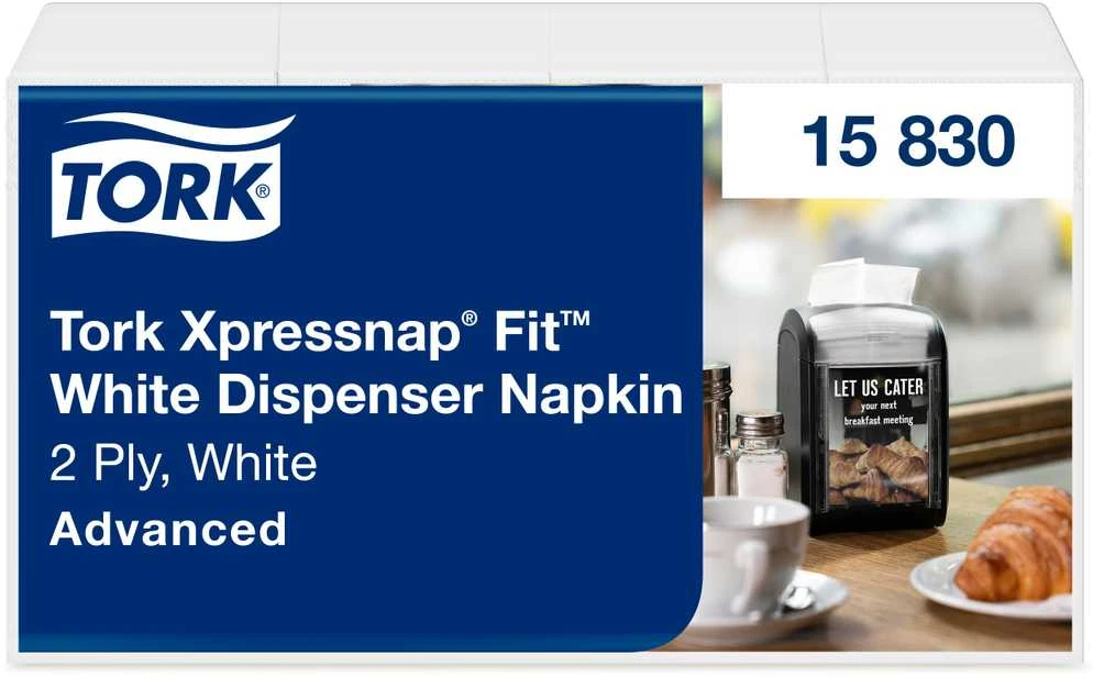 Servetėlės Tork Xpressnap Fit, N14 (15830), 2 sluoksnių, baltos spalvos, 6 pak