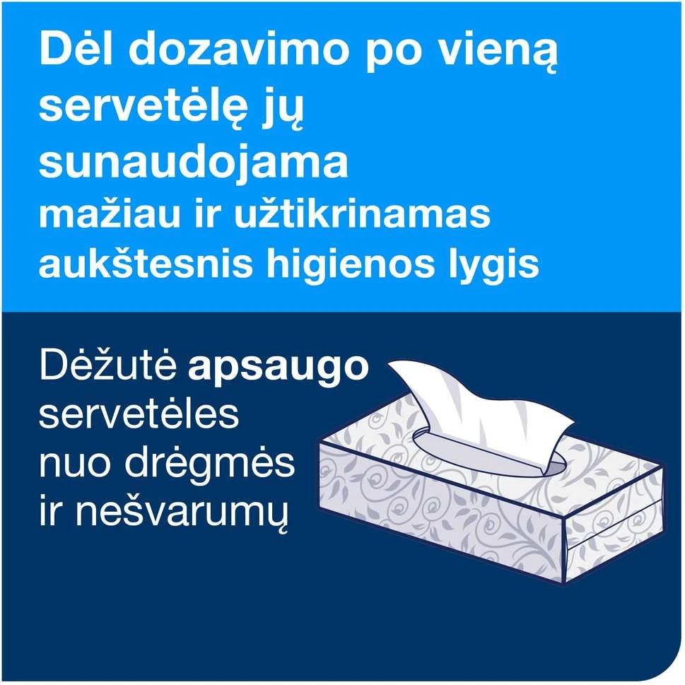 Servetėlės veidui Tork Premium Facial F1 (140280), 2 sluoksniai, baltos spalvos, 100 vnt, dėžutėje